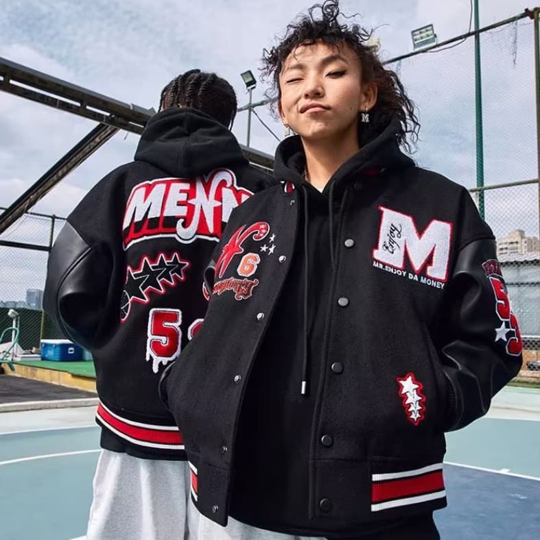 Men's Clothing Stitching Embroidered Baseball Jacket For Men And Women Spring And Autumn Casual Loose Trendy Couple Jacket