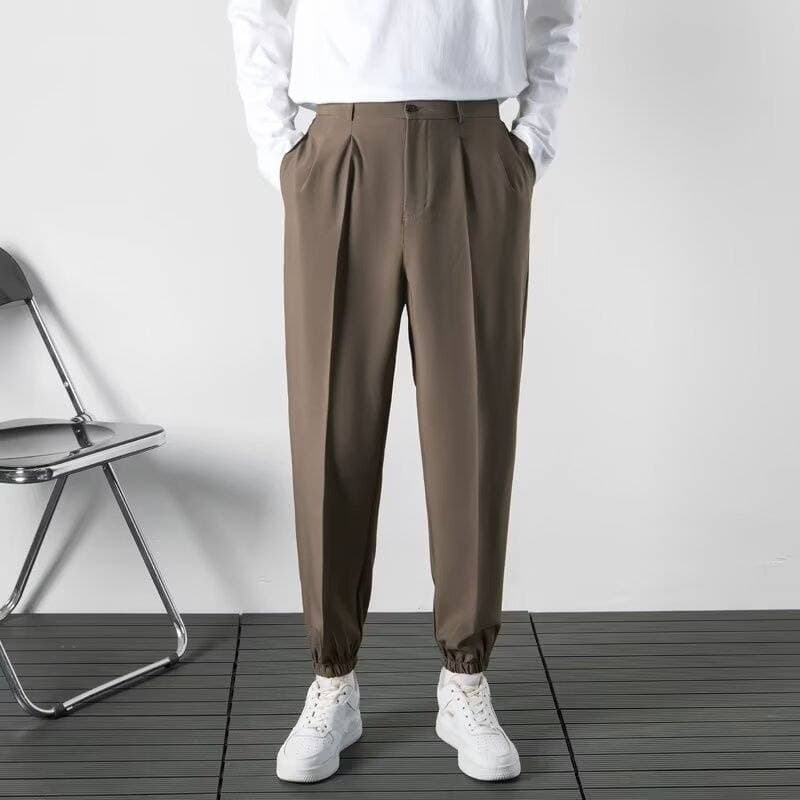 Men's Clothing Spring And Autumn New Tapered Loose Trousers Men's Drape Casual Solid Color Wide Leg Suit Pants