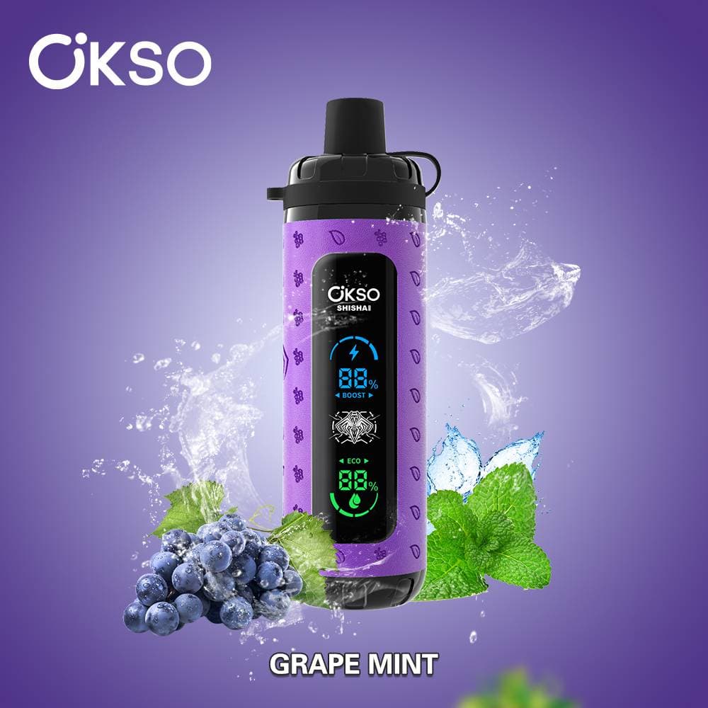 40K Vape - OKSO Max 40 000 bouffées Cherry Fiesta - Pack à prix réduit, économies exceptionnelles - 800 mAh, nicotine 2 %