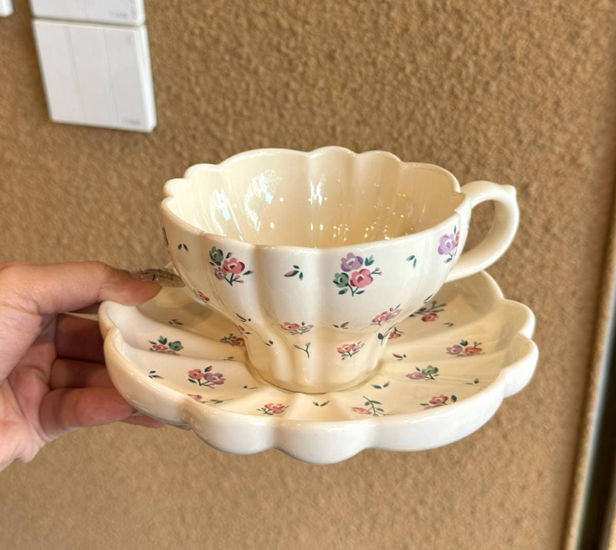 Floral Coffee Cup Set Premium Souvenir