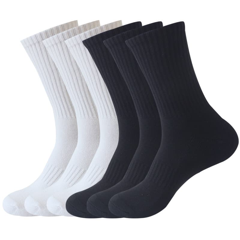 Hosiery men's warm thick cotton socks pulled wool high elastic mid-tube socks towel bottom sports socks