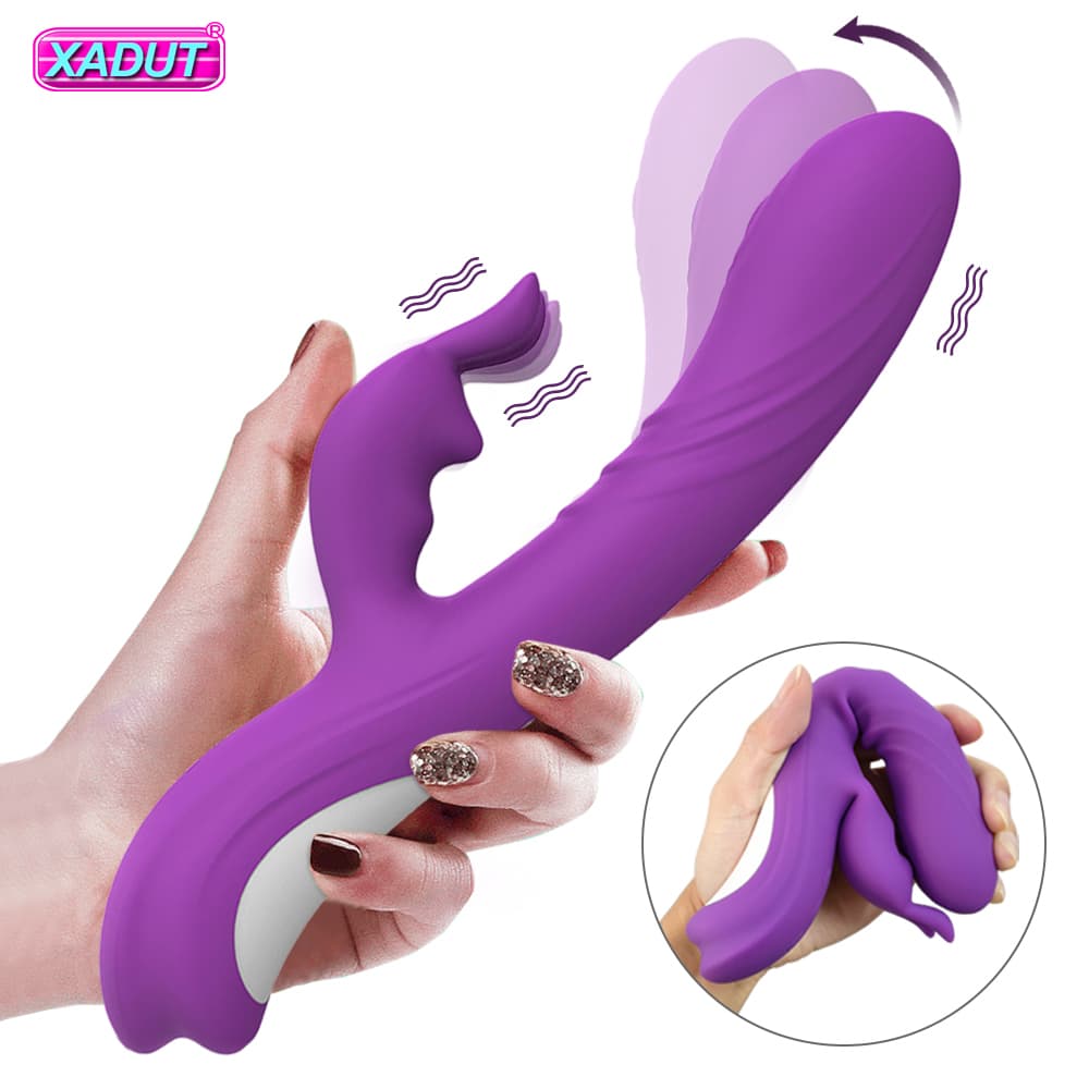 Dildo Vibrators Rabbit for Women Powerful G Spot Clitoris Stimulator Mimic Finger Wiggling Female Sex Toys