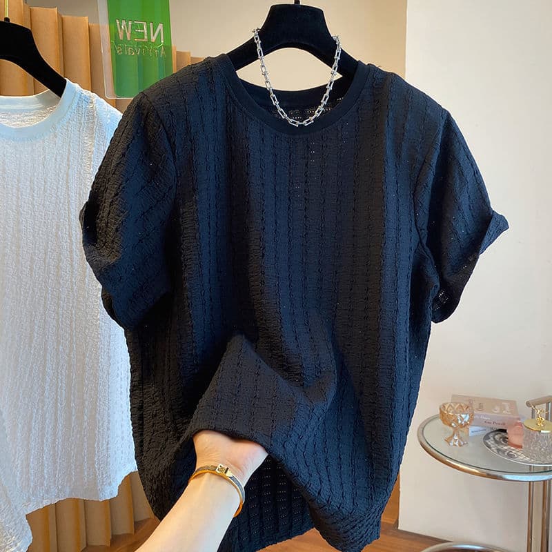 Men's clothing Short-sleeved T-shirt men's summer trend brand high-end casual round neck handsome casual half-sleeved top niche thin T-shirt