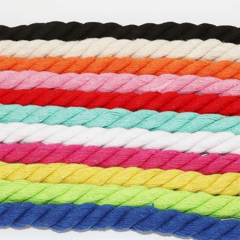 Shoelaces Source Pure Color Round Three Strand Cotton Rope 12mm Color Creative Ins Style White Shoes Suitable For Shoelaces