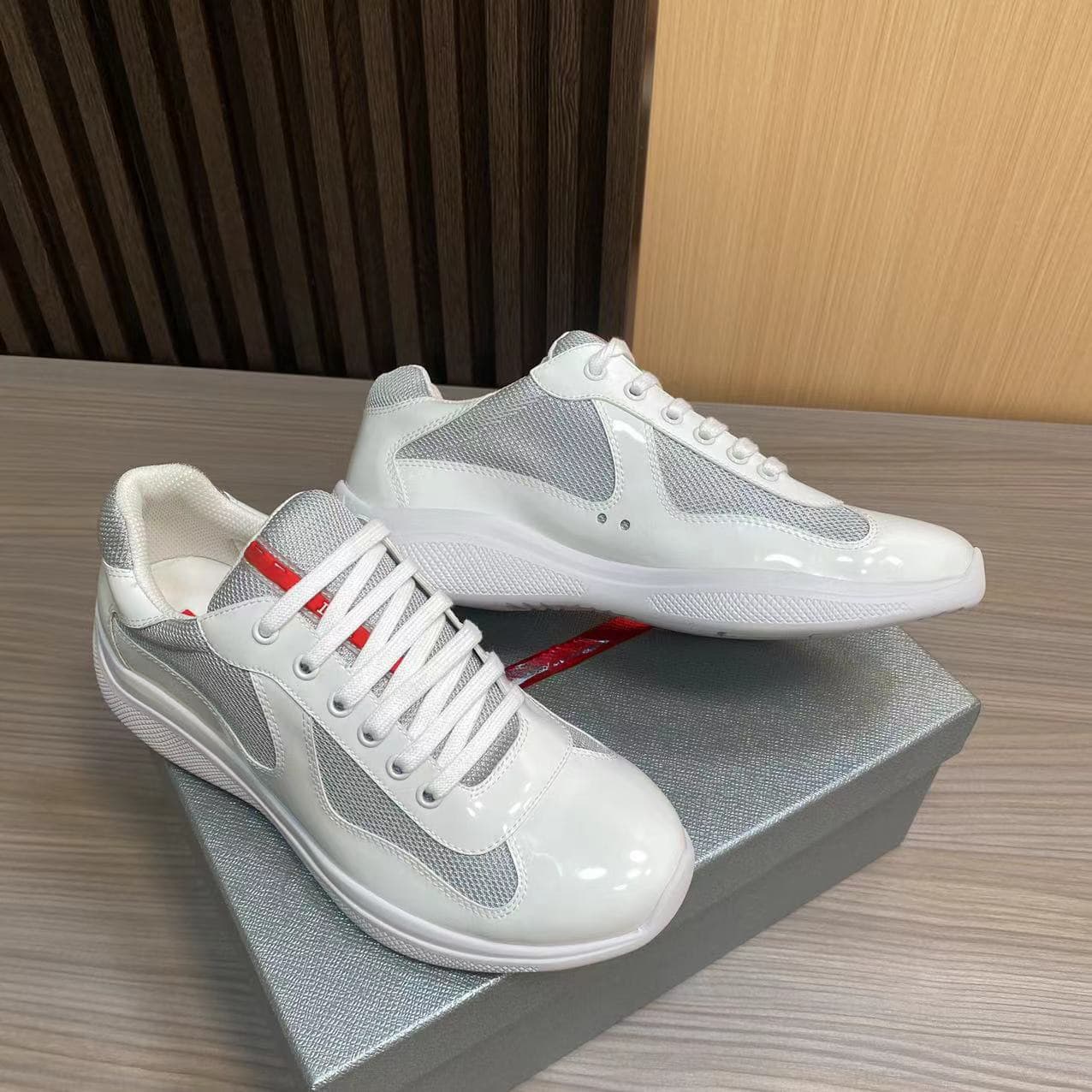 Chaussures de sport décontractées pour homme en cuir véritable noir de marque P, pointure 25, baskets de mode haut de gamme, nouveau modèle, gran