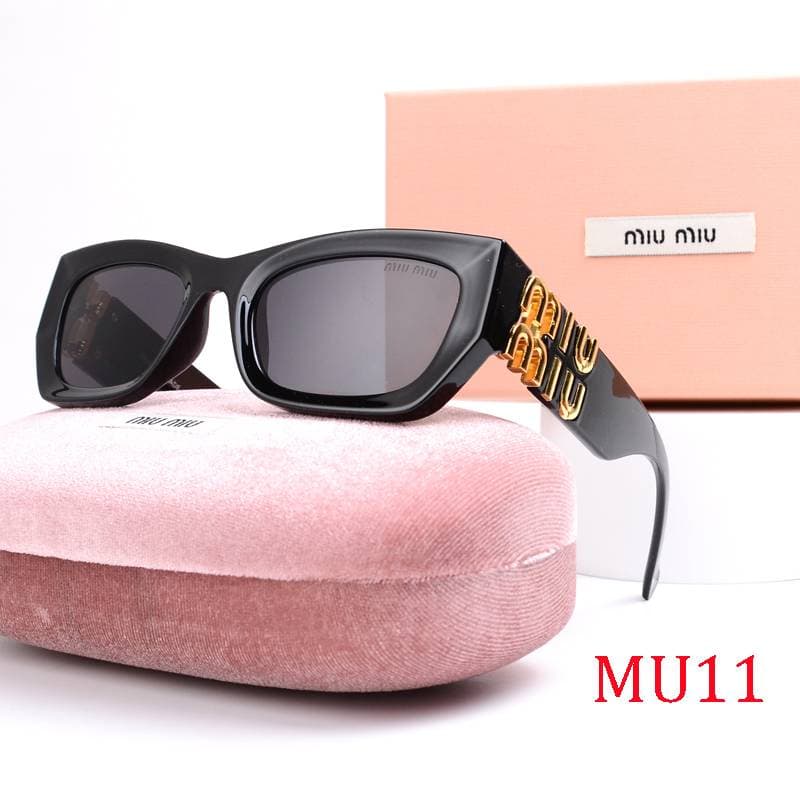 Lunettes de soleil de luxe MIUMIU pour femmes et hommes, monture œil de chat, protection UV400, verres polarisés