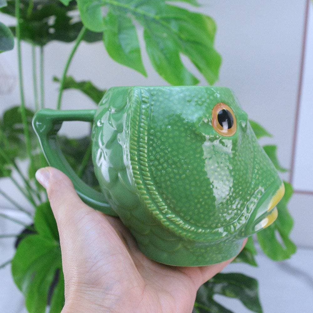 Creative Ceramic Toilet Mug Tea Coffee Cup Funny Humour Gift 3D Tea Office Cup Drinkware Green Fish Head