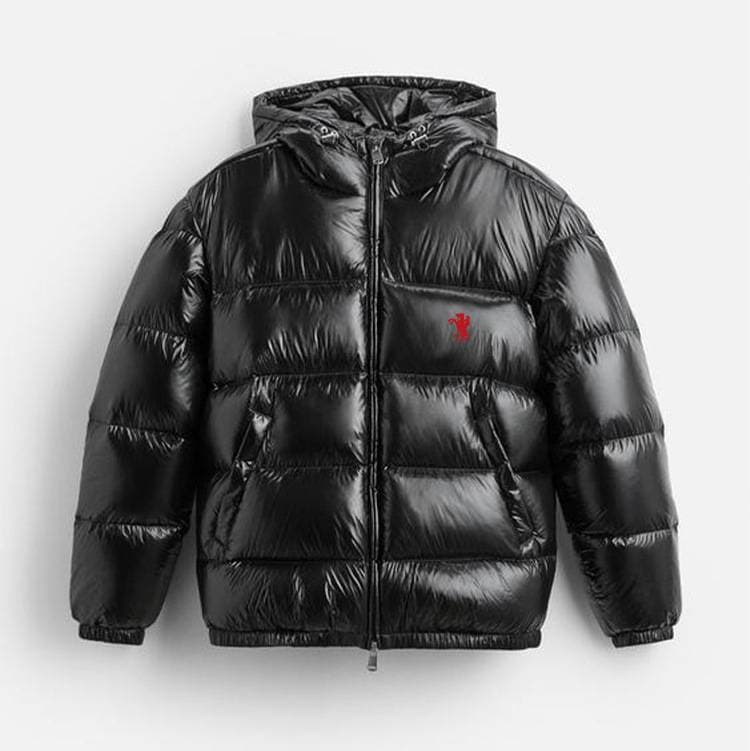 Manteau d'hiver chaud et épais en coton à capuche, imprimé poney, de haute qualité et à double fermeture éclair, pour homme.