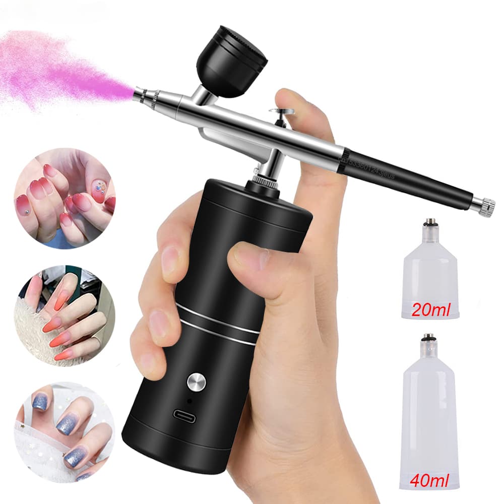 Airbrush Nail With Compressor Portable Airbrush Nails Airbrush For Nail Cake Painting Crafts Air Brush Nail Art Paint Compressor