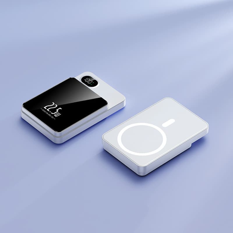 Batterie externe magnétique sans fil à charge rapide, ultra fine, portable, 20 000 mAh