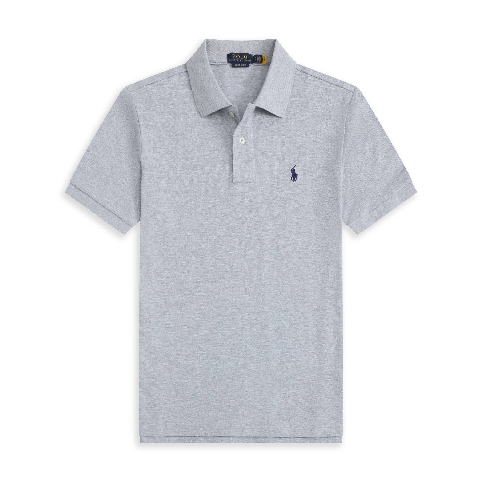 Polo RL Pony Logo pour homme, brodé, en coton uni, grande taille, manches courtes, coupe ample.