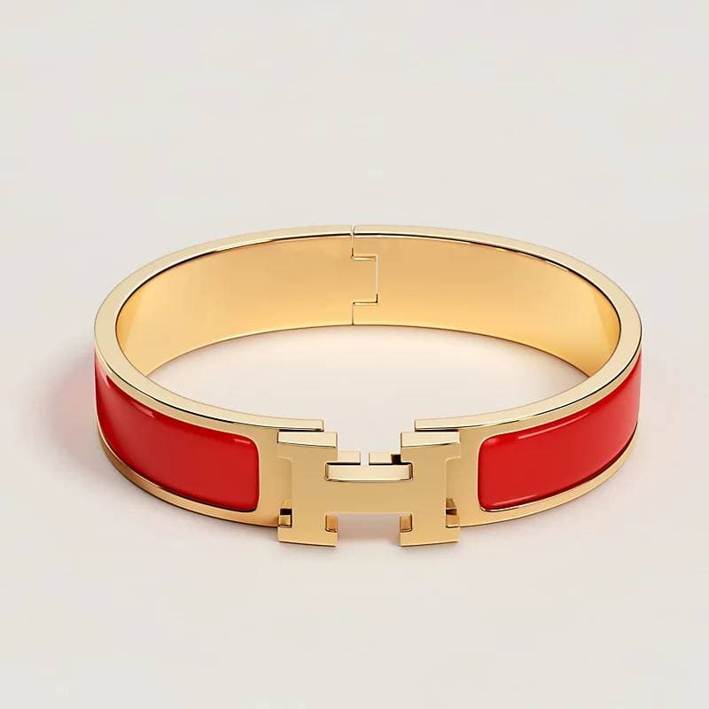 Bracelet Clic H largeur 12mm bracelet classique en alliage émail fin cadeau d'anniversaire festif