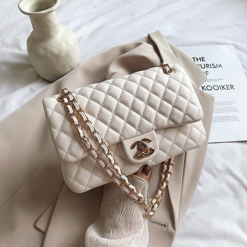 Sac à bandoulière en diamants, petit format, style parfum, tendance 2023