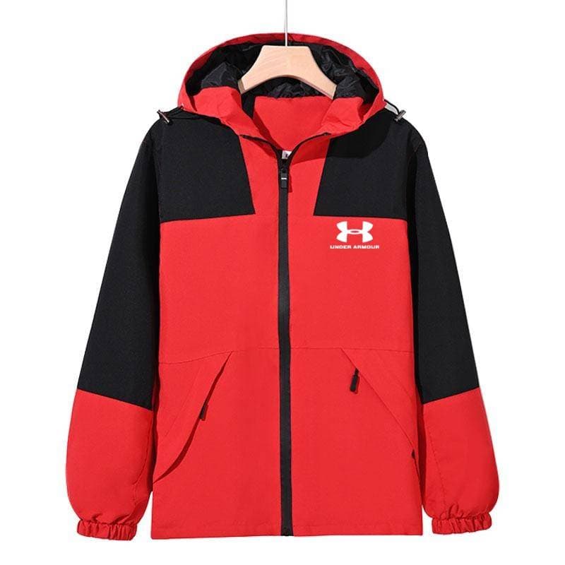 Veste de sport coupe-vent à col montant pour l'extérieur, imperméable, avec fermeture éclair, pour randonnée et alpinisme