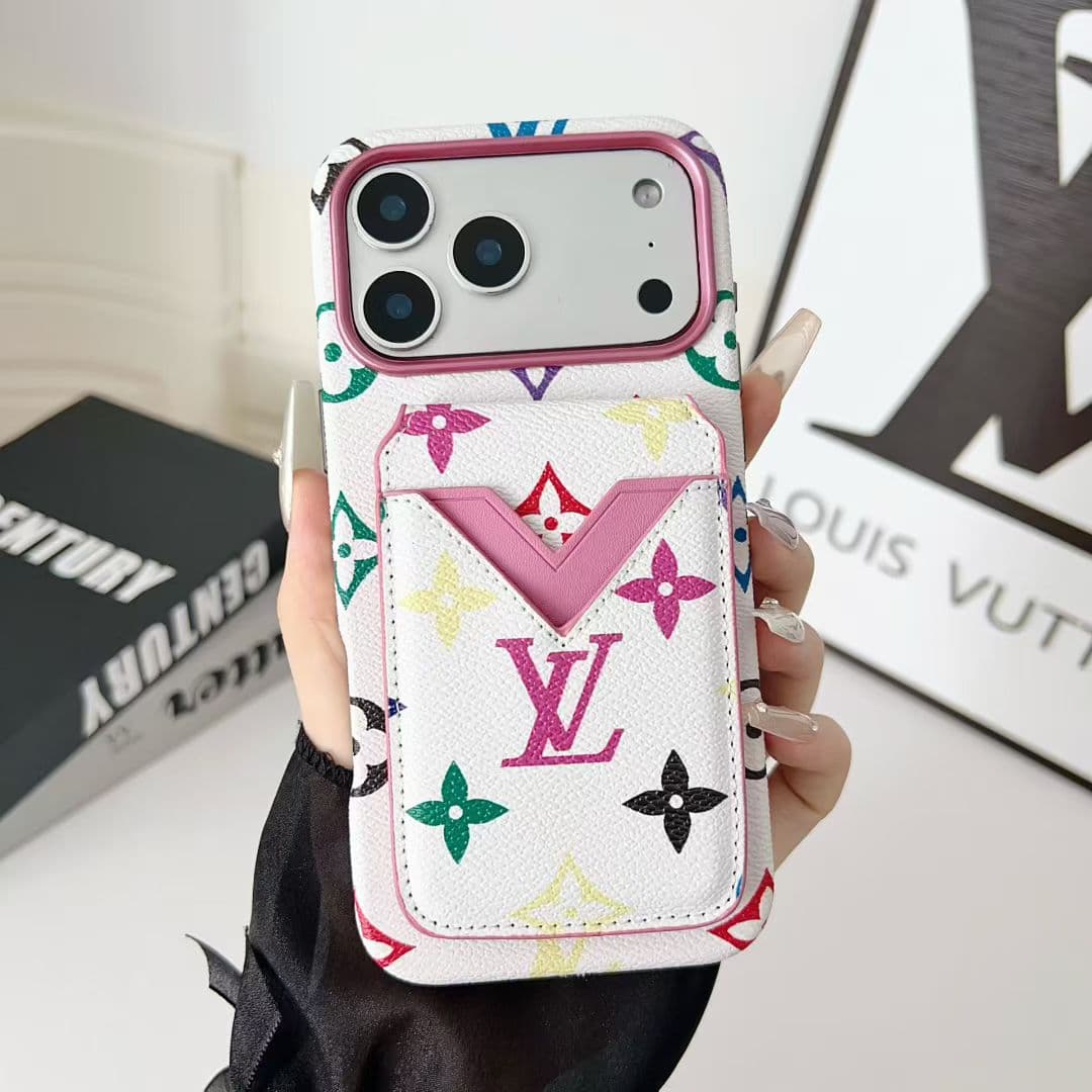 Étui de marque rétro avec porte-cartes pour iPhone 17 Pro Max, support de carte de luxe pour iPhone 15 Pro Max, compatible avec iPhone 16