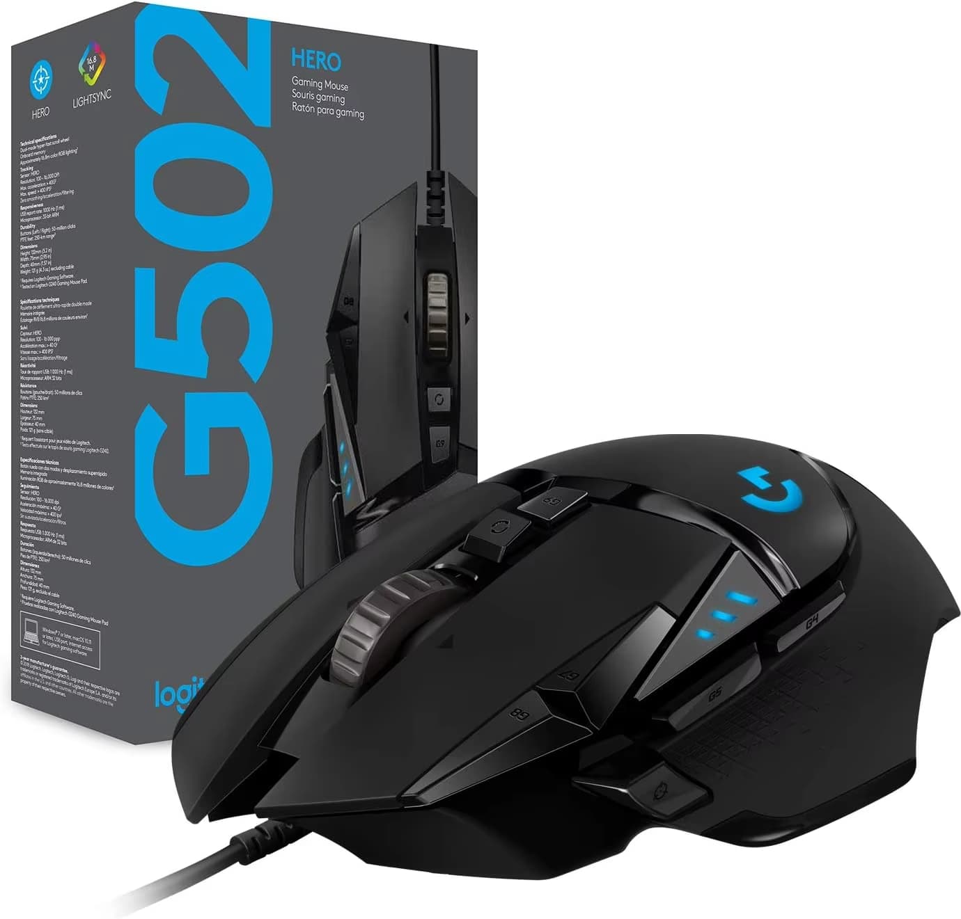 100% Original New Logitech G502 HERO Wired Mouse Pink Gaming Mouse 25600DPI Esports Mouse RGB Nebula Series