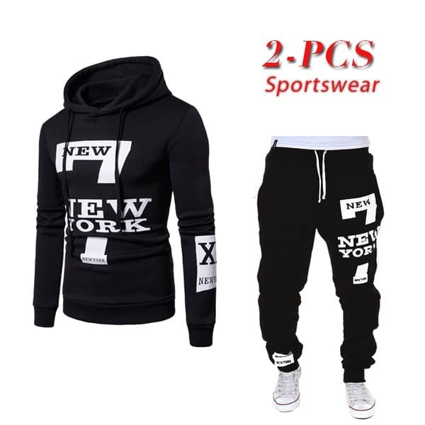 Men's Clothing Sweater Pants Casual Sports Couple Suit