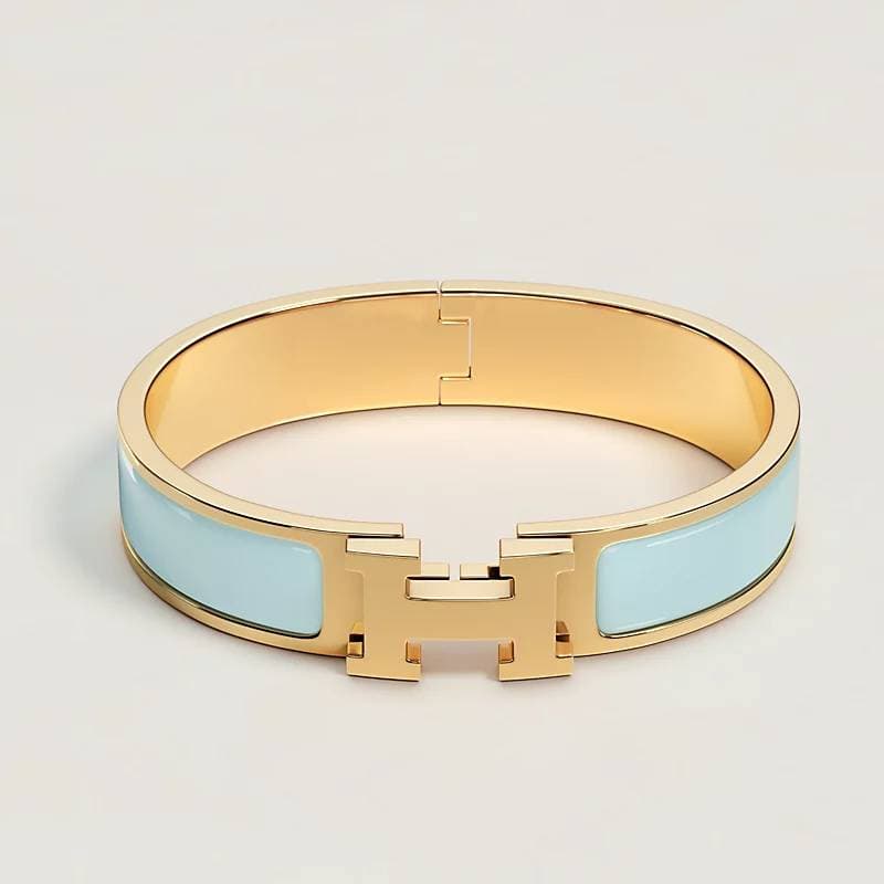 Bracelet Clic H largeur 12mm bracelet classique en alliage émail fin cadeau d'anniversaire festif