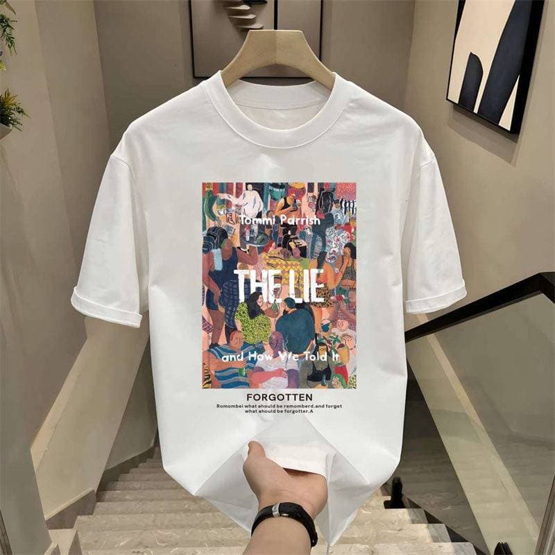 2024Men's high-quality round-neck pullover short-sleeved t-shirt