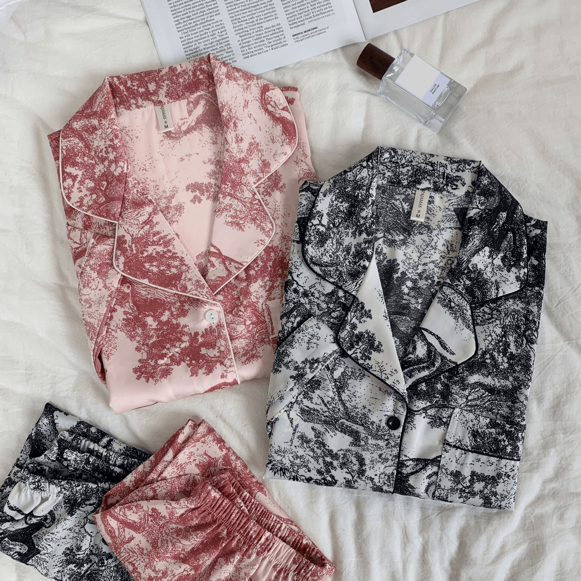 Jungle Tiger Print Ice Silk Sleepwear Set - Short Sleeve & Short Pants - Breathable, Comfortable Lounge Wear For Women, Summer Home Outfit
