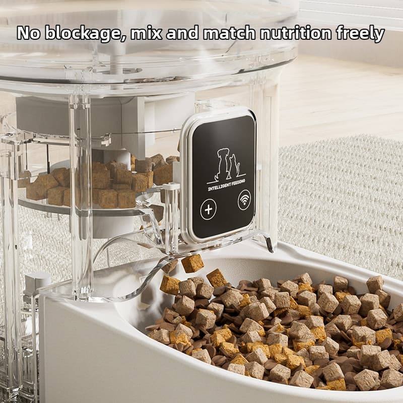Smart Automatic Pet Feeder For Cats And Small Pets With Mobile Phone WiFi Bluetooth Timer Control