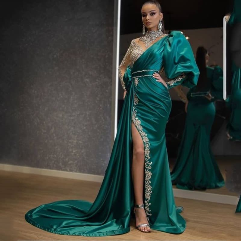 Women's Clothing Women's Banquet Evening Dress Sprinkled With Silver Sequins Slim Stage Dress Long Skirt