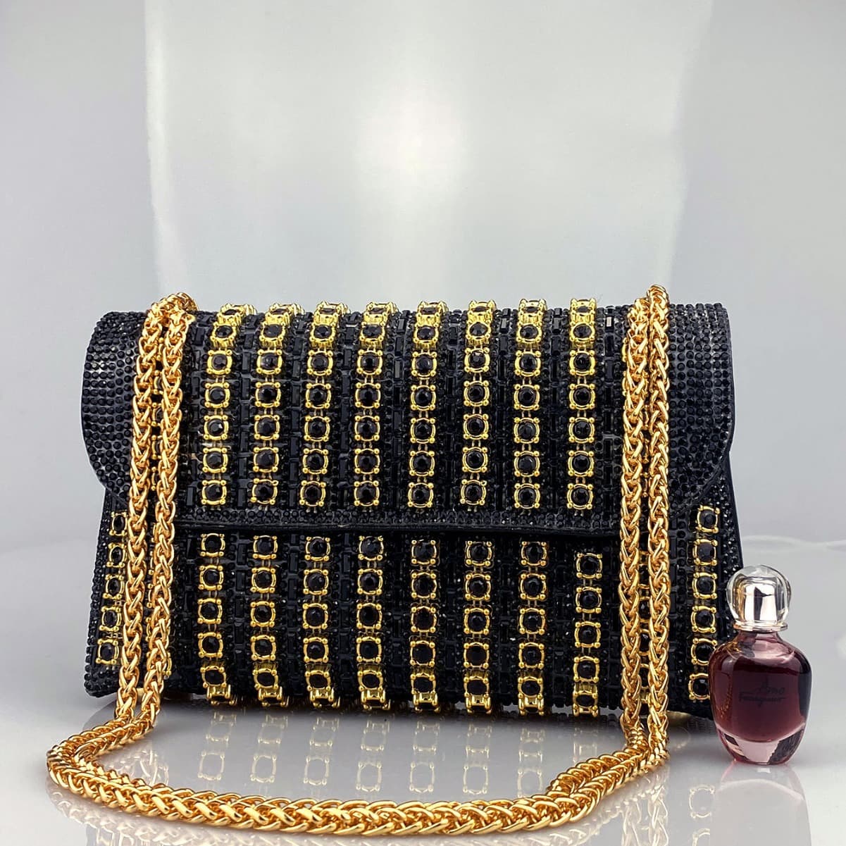New High-end Evening Gown For Socialites Diamond Studded Armpit Handbag Colorful Diamond Chain Cheongsam Bag For Dinner Party