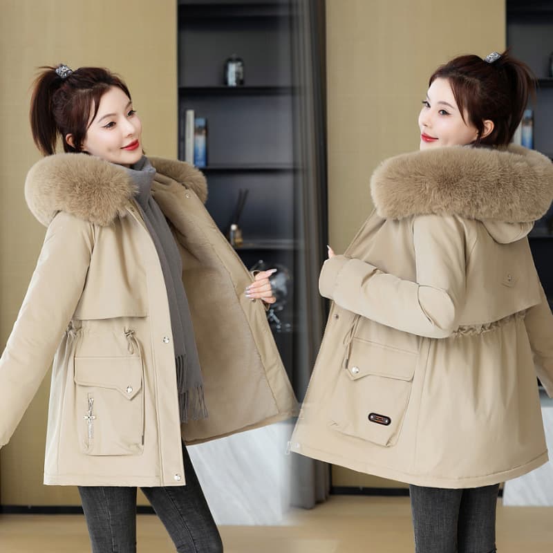 Women's Clothing Winter Parka Coat With Faux Fur Hood – Warm, Stylish & Versatile Outerwear​​