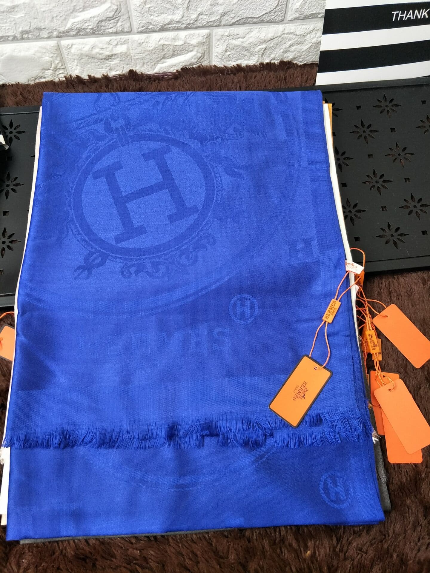 HERMES1 Hiver Men Écharpe En Cachemire Treillis Automne Et Hiver Épais Mode Chaud Sauvage Écharpe Châle