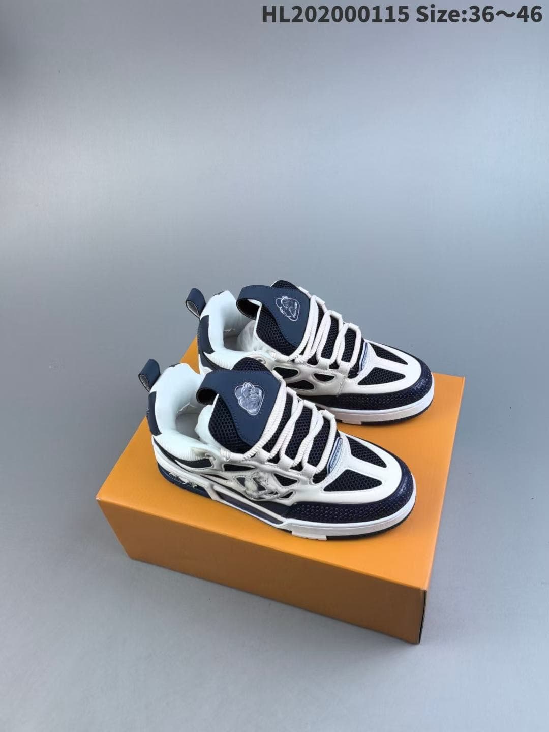 Chaussures de skate basses à lacets et bout rond en cuir de veau pour hommes et femmes