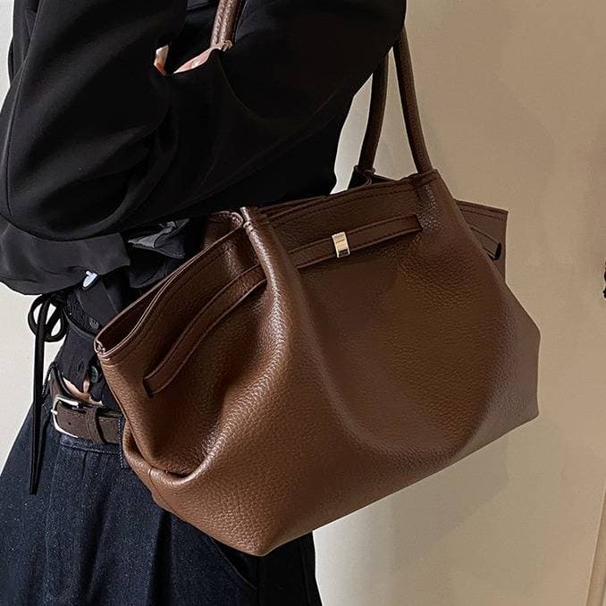 Luggage & Bags 2026 Large Capacity Tote Bag For Women - Soft PU Leather Crossbody Shoulder Bag With Zipper Closure, Spacious Organizer For Daily Use
