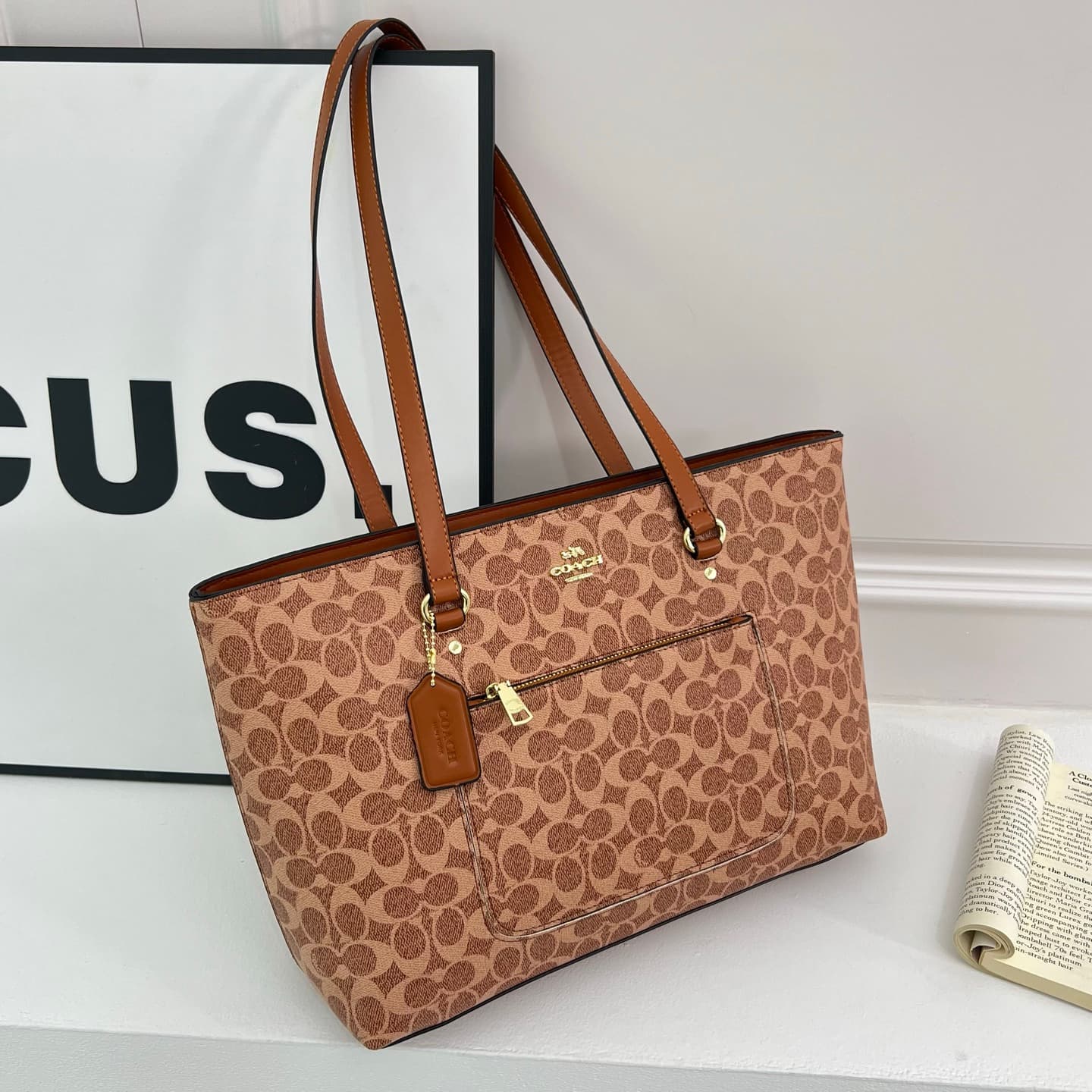Sac cabas Coach grande capacité pour femme - Idéal pour les trajets quotidiens