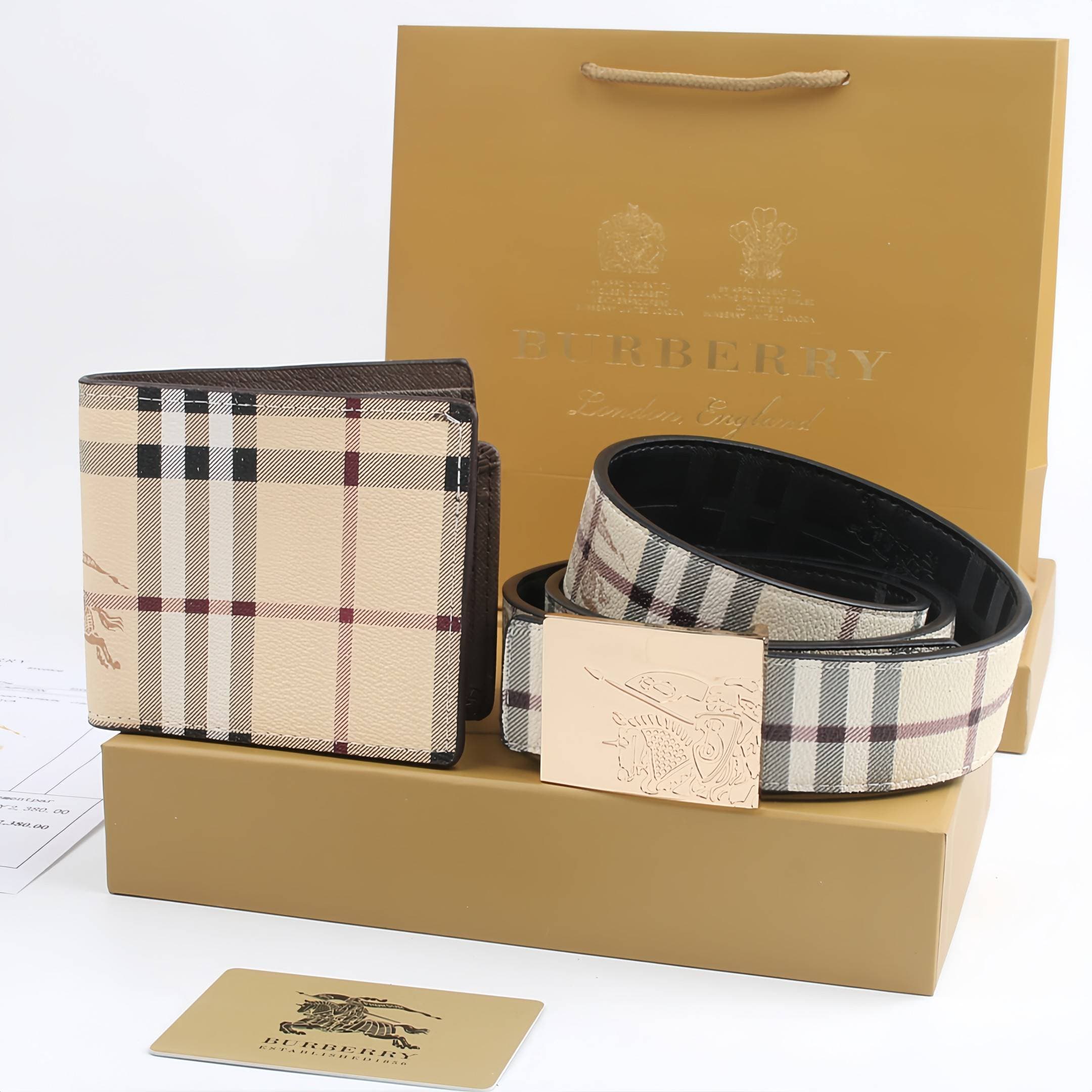 Ceinture classique à rayures, boucle B, 42135, avec coffret cadeau, largeur 4 cm, longueur 105-125 cm.