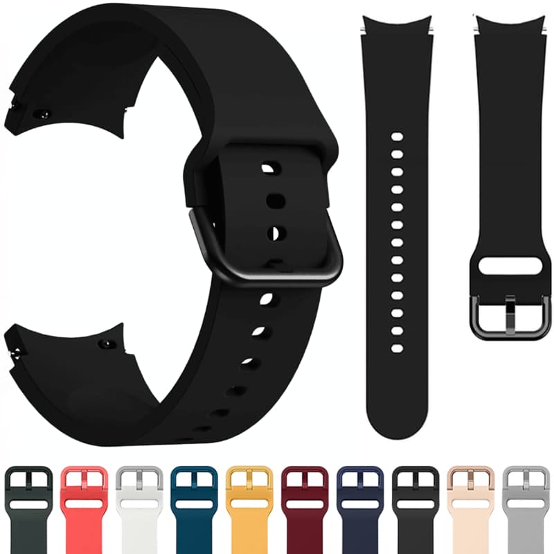 Silicone strap For Samsung Galaxy watch 4 5 Pro 40mm 44mm 45mm Original convex interface wristband For Watch 4 Classic 42/46mm
