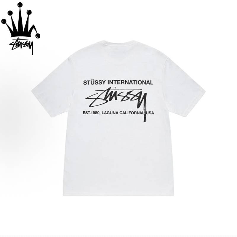 Stussy Design Sense Letter Logo Pattern Printed Casual And Comfortable Pure Cotton Short Sleeved T-shirt