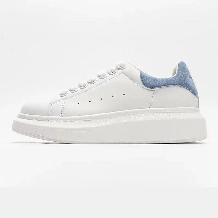 MQueen Petites Chaussures Blanches Version Haute Semelle Épaisse Rehaussée En Velours Noir Queue Plateforme Chaussures Classiques Décontractées T