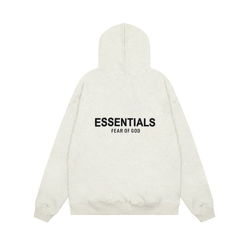 Sweat à capuche en silicone 2025 avec lettrage noir floqué FOG Sub-line ESSENTIALS, marque tendance transfrontalière