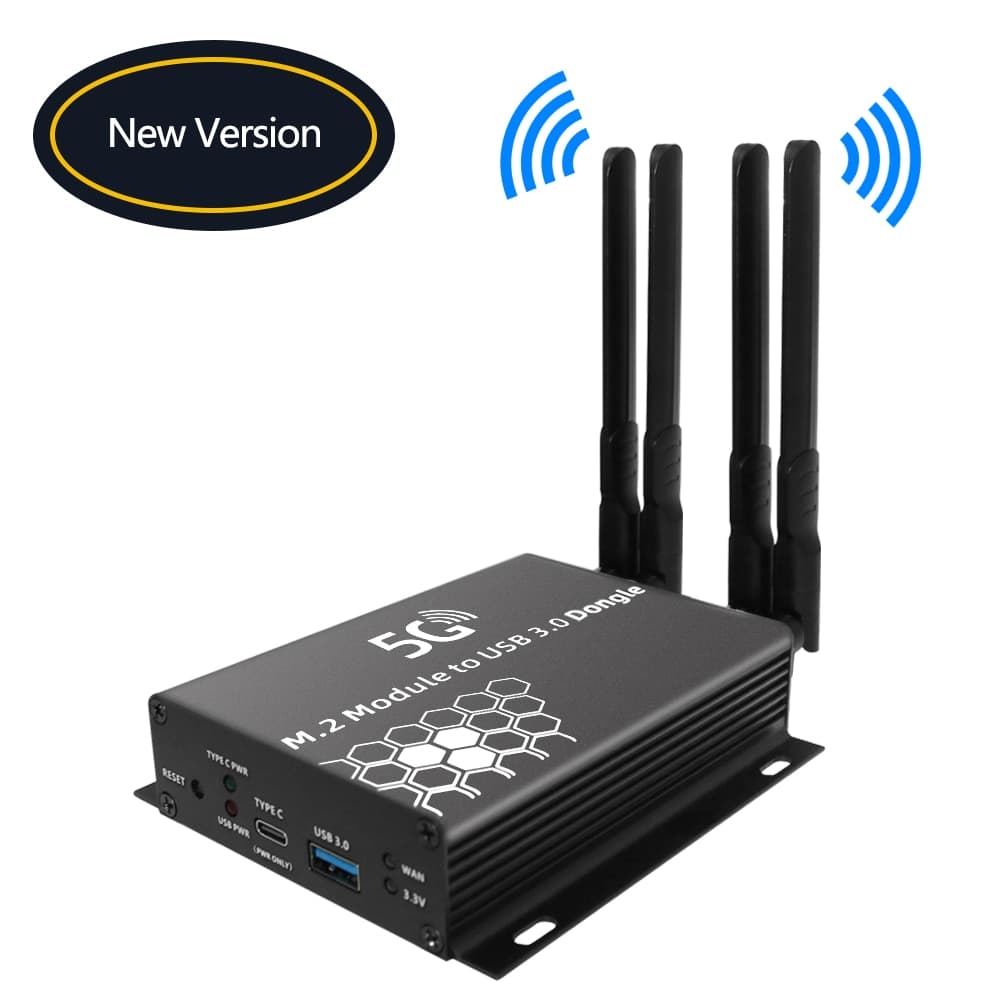 Desktop NGFF M.2 Key B to USB 3.0 Wireless Module Adapter Card 2 SIM Slot 4 Antenna For 5G 4G LTE GSM Modem