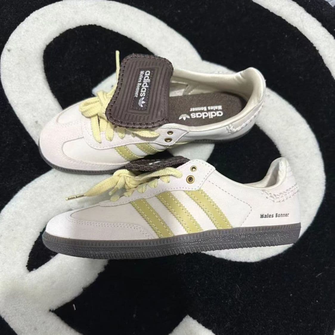2024 Été Nouveau Pure Original Samba Clover Léopard Imprimé Crin De Cheval Baskets Couple Polyvalent Un Pied Chaussures Décontractées
