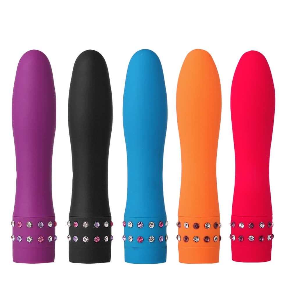 Women Multi Speed Vibrating Rhinestone Mini Vibrators Adult Masturbation Sex Toy