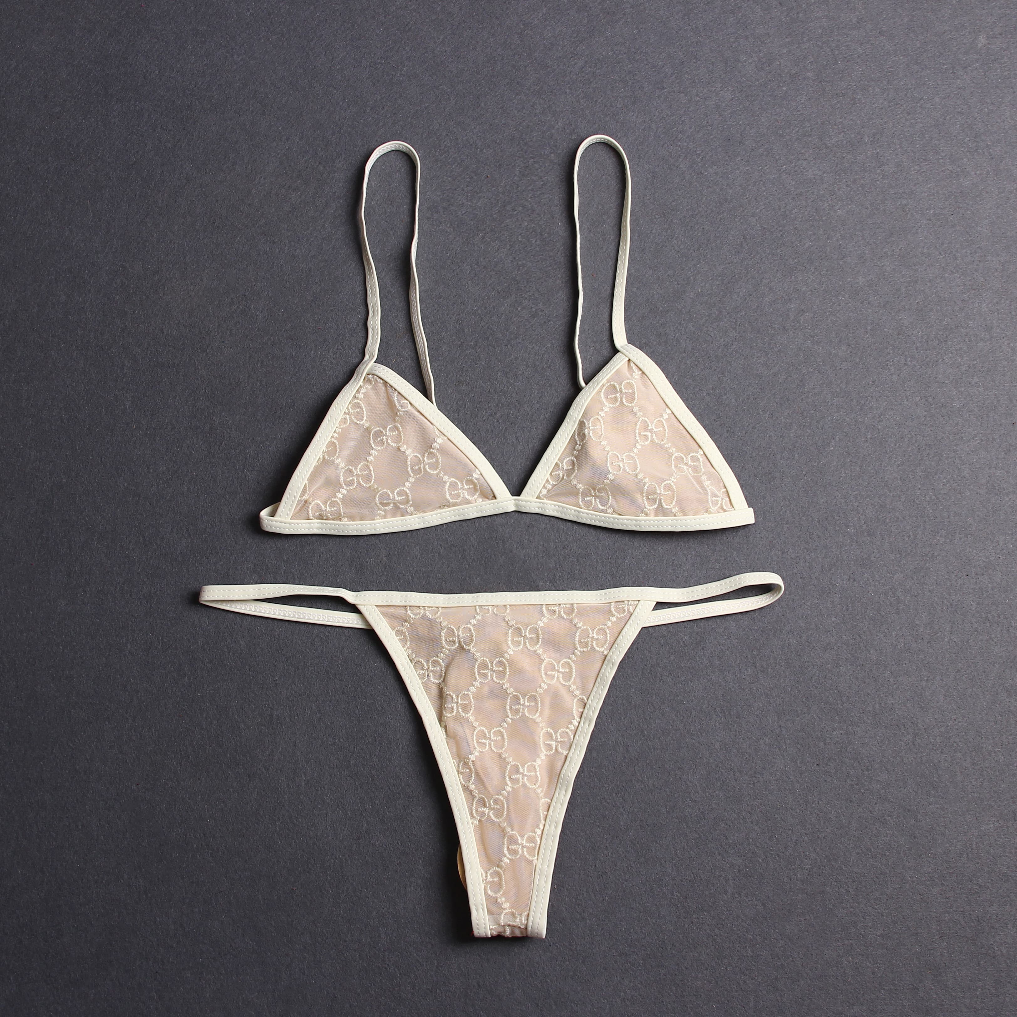 Ensemble soutien-gorge et bikini en dentelle pour femme, idéal pour l'été