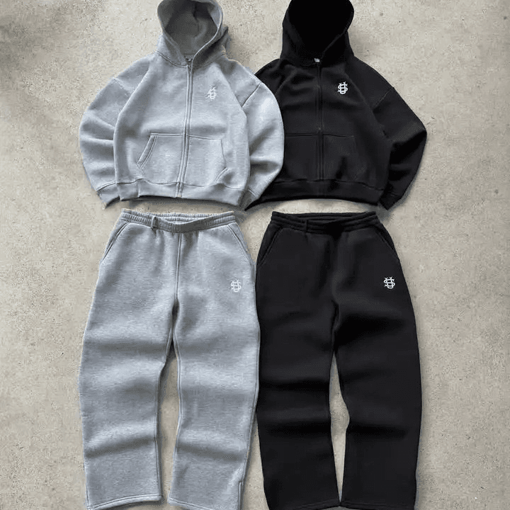 ​​Streetwear Embroidered Jogger Pants - Oversized Hip-Hop Sweatpants With Zip Pockets, High-Street Unisex Fit (Custom Colors Available)​​