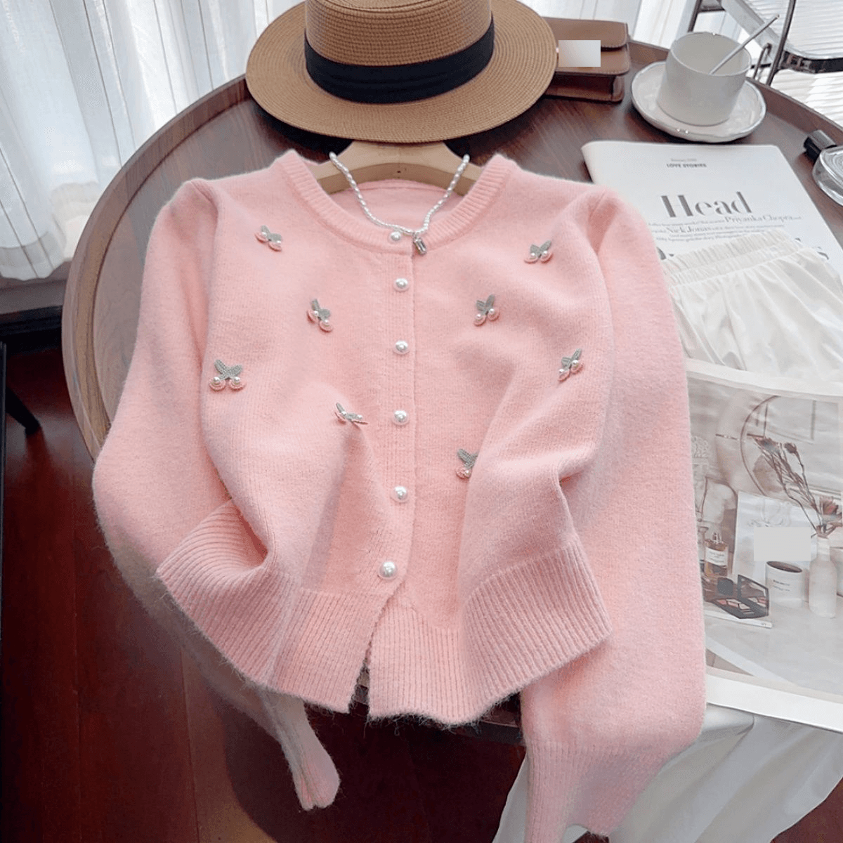 Knit Cardigan - Sweet & Soft Round Neck Open Front Sweater For Women, Lightweight & Versatile Spring Outfit