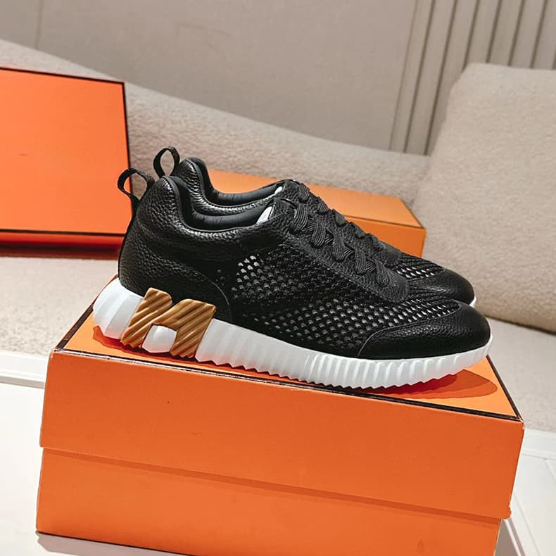 Chaussures blanches respirantes et polyvalentes en cuir véritable de marque H, baskets noires pour femmes et hommes
