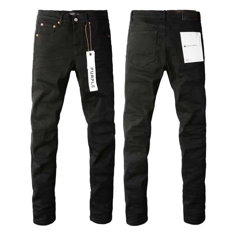 Jeans Purple Brand 2026, style américain, plissés noirs, basiques, L2JP