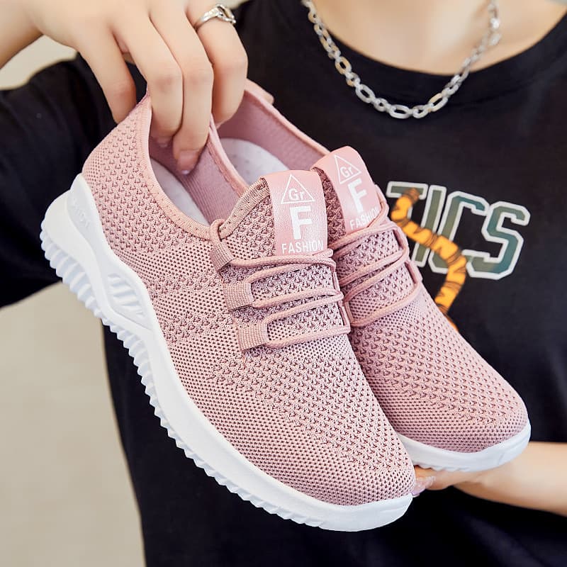 Shoes For Women 2025 Casual And Fashionable Running Fly Woven Breathable Women's Shoes, Soft Soled Trendy Sports Shoes