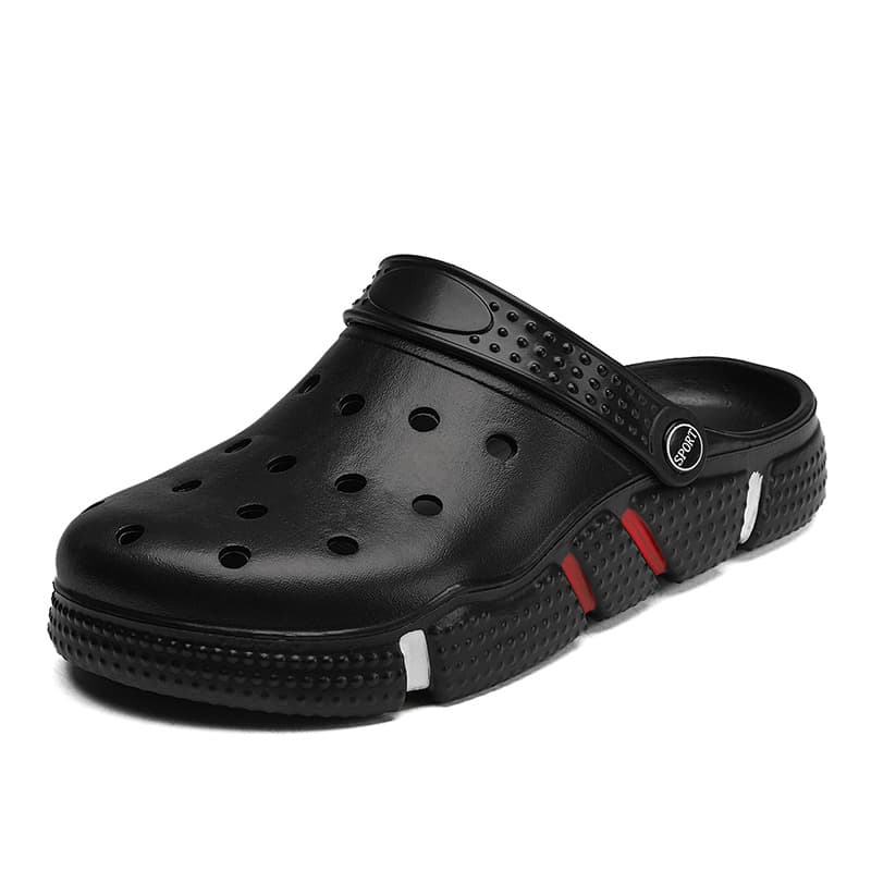 Men's Fashion Garden Shoes Soft Soled Hollowed-out Toe Sandals Worn Over The Beach Men's Slippers