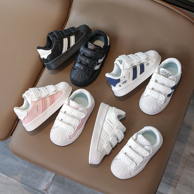 Children's White Sneakers 2026 Autumn New Style Single Shoes Baby Kindergarten Shell Toe Girls' Footwear