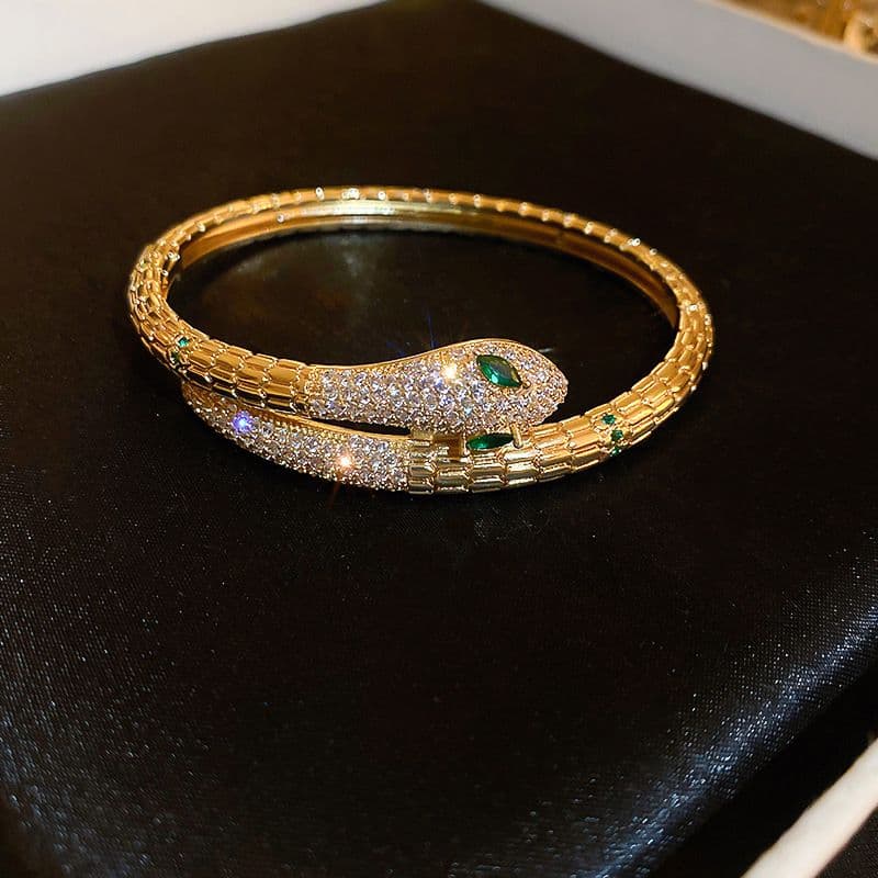 Bracelet de styliste incrusté de titane et d'acier, plein de diamants, Zircon, serpent, mode, haute qualité, léger, Style créatif