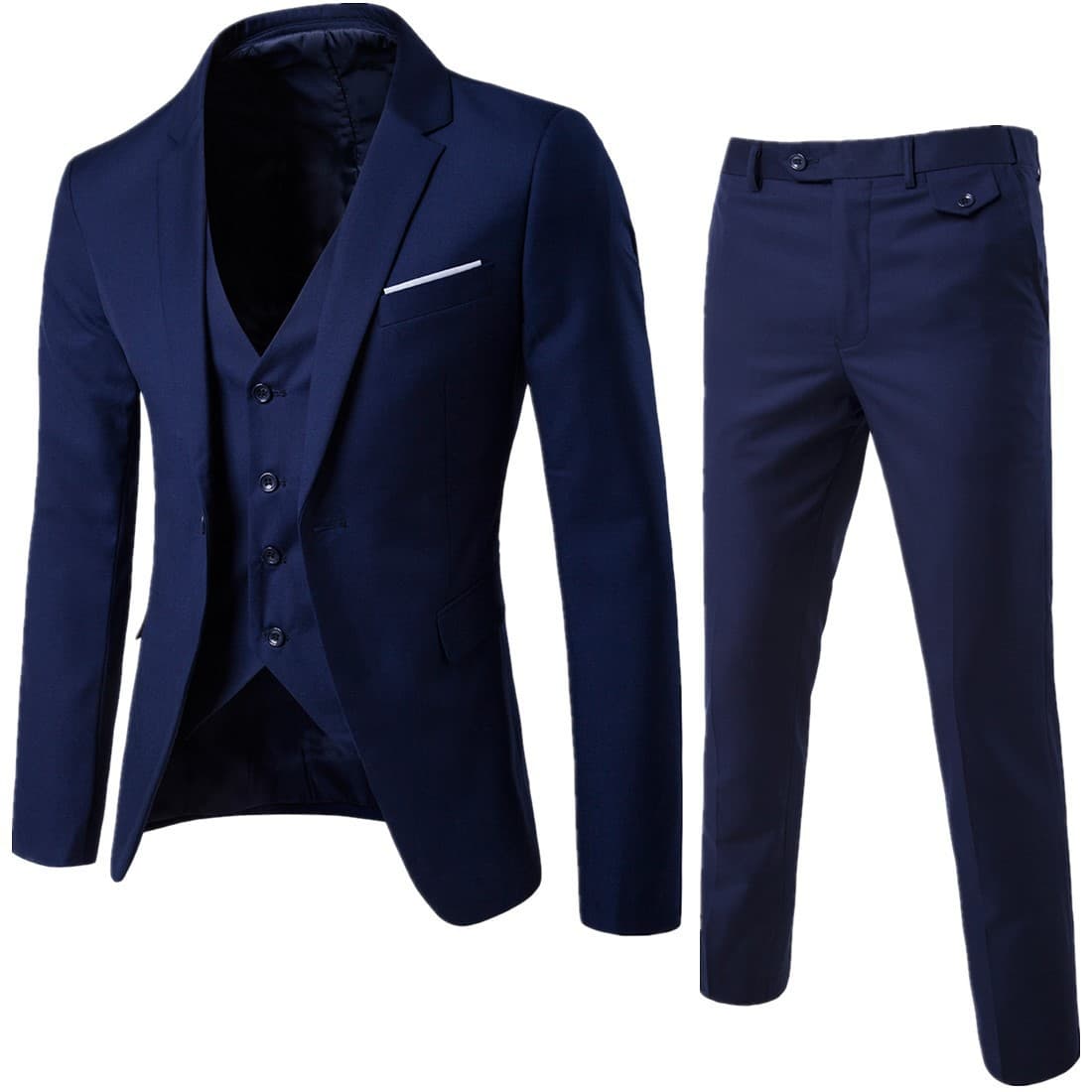 Men's Clothing Groomsmen Suit Professional Formal Suit Navy Blue Overalls Jacket